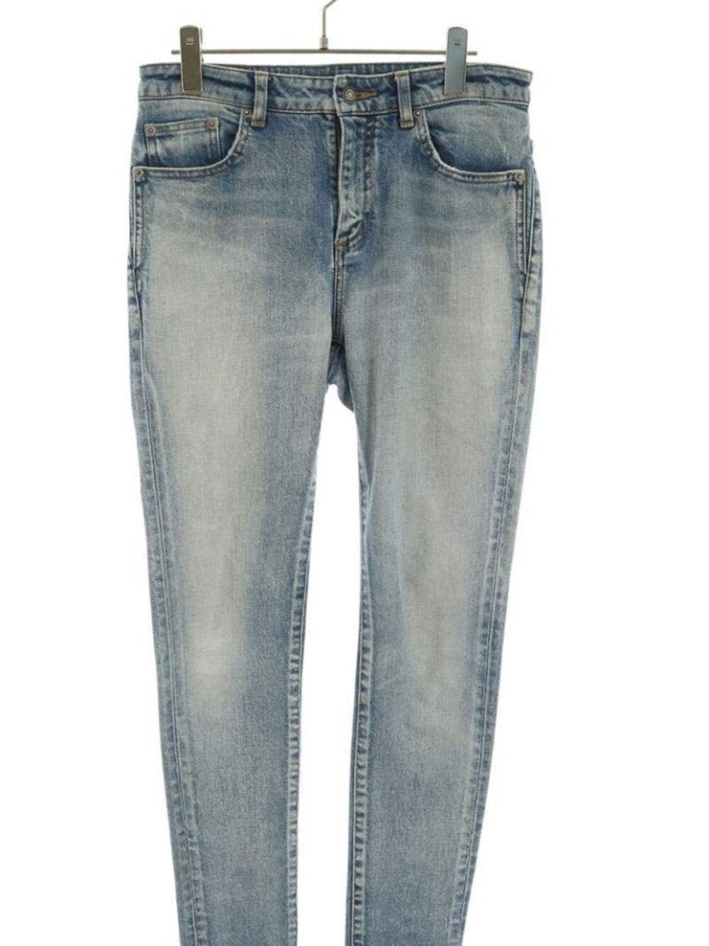 Saint Laurent Paris Washed Skinny Denim Pants